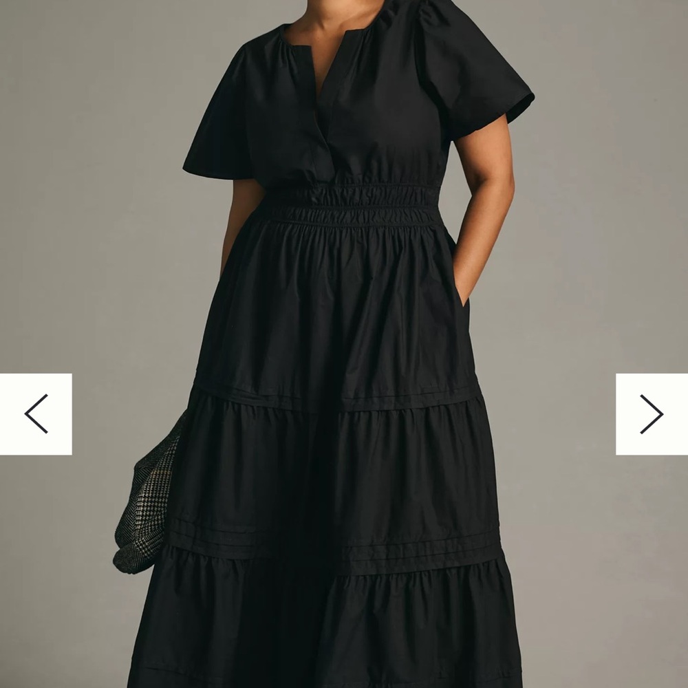 Anthropologie Black Maxi Dress